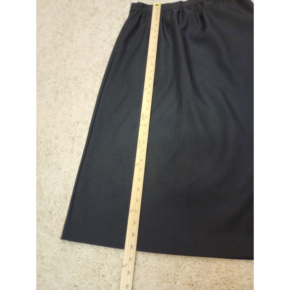 VINTAGE Haberdashery Womens Corporate A line Skirt Black Size 10 Two Pockets - Picture 11 of 15